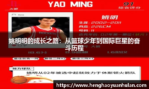 姚明明的成长之路：从篮球少年到国际巨星的奋斗历程